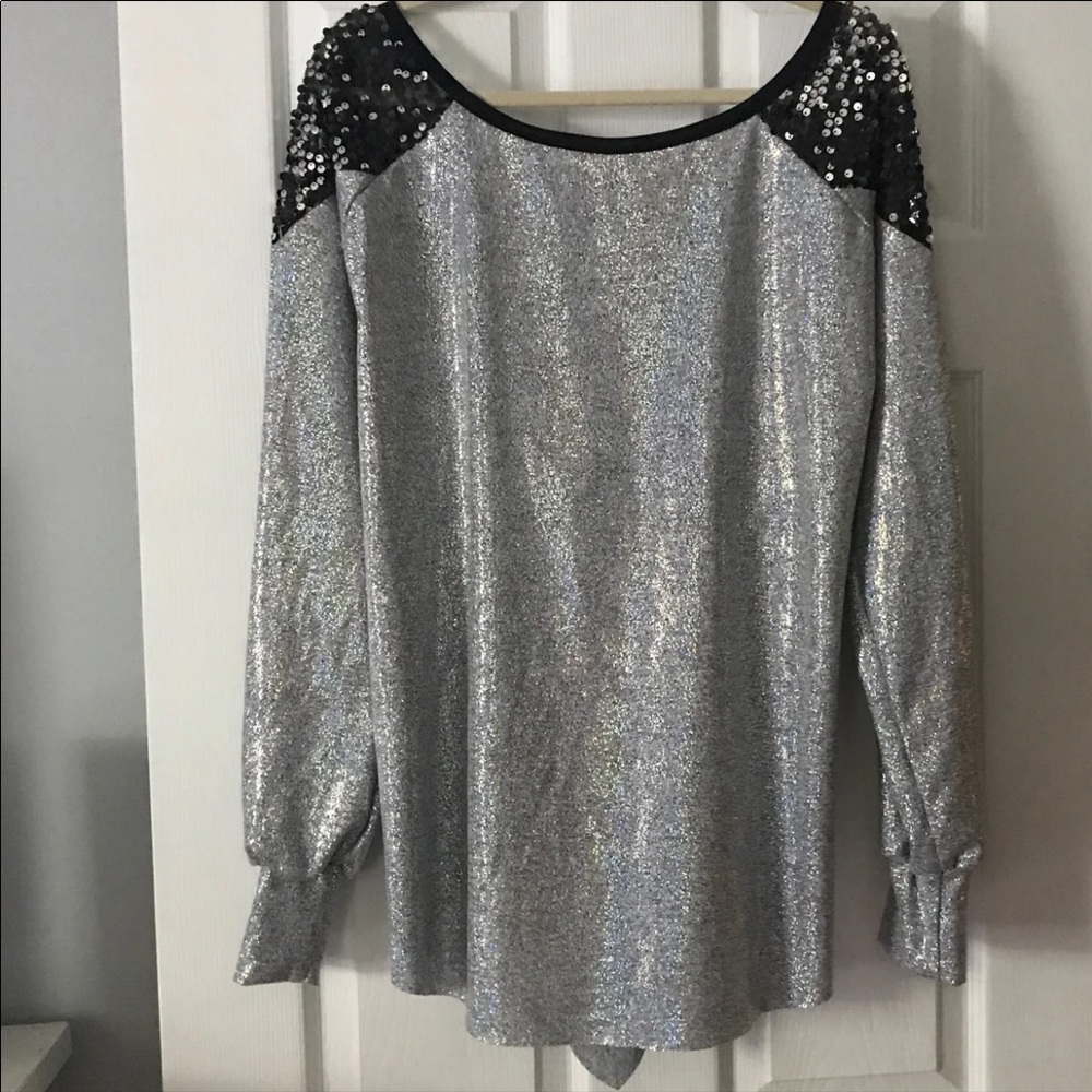 2 Piece Jazz Costume XLarge XL adult Silver Black